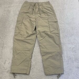 Uniqlo Parachute Cargo Pants Mens M 30-33 Beige Wide Leg Baggy Lightweight